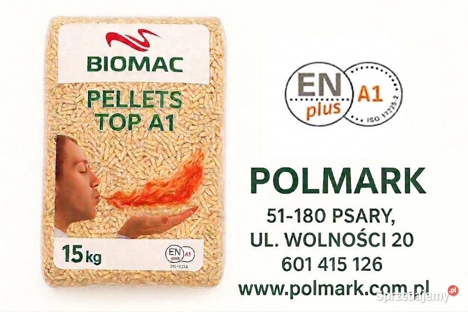 Pellet Biomac Top A1 ENplus A1 Polmark dostawa Szymanów