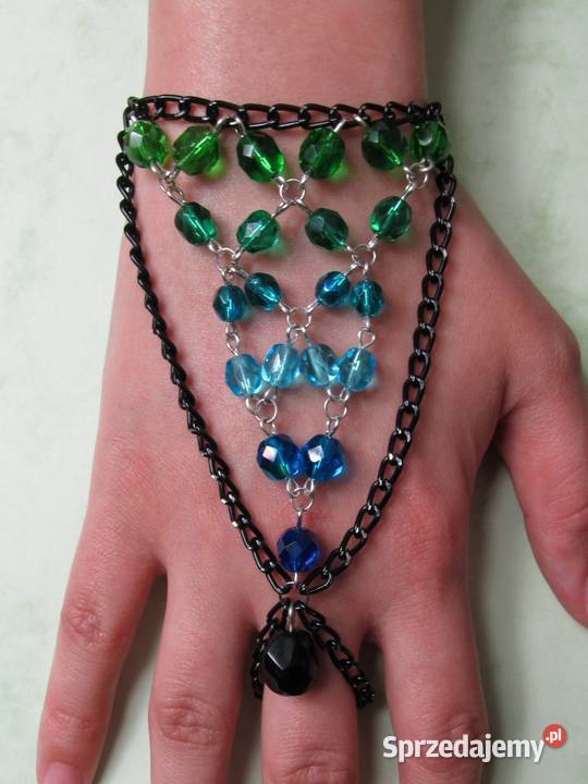 Bransoletka kolczyki komplet zestaw na palec Katowice