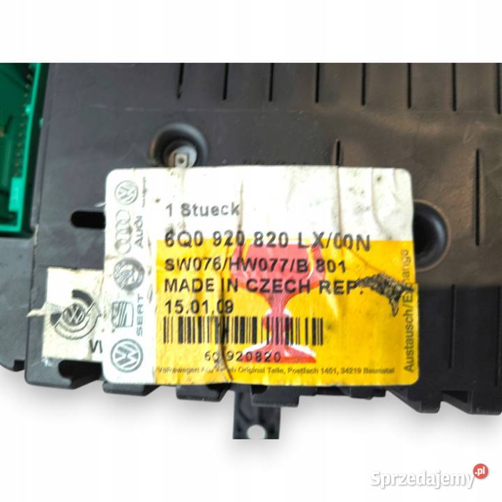 LICZNIK ZEGARY 6Q0920820LX VW Polo IV 14 19 TDI Chełm