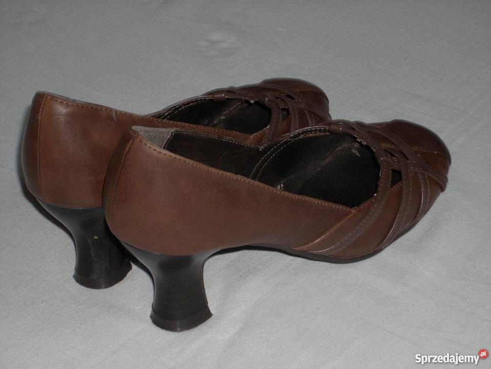 Skórzane Czółenka Ażurowe Skóra J Nowe 355 36 23cm małopolskie Nowy Sącz