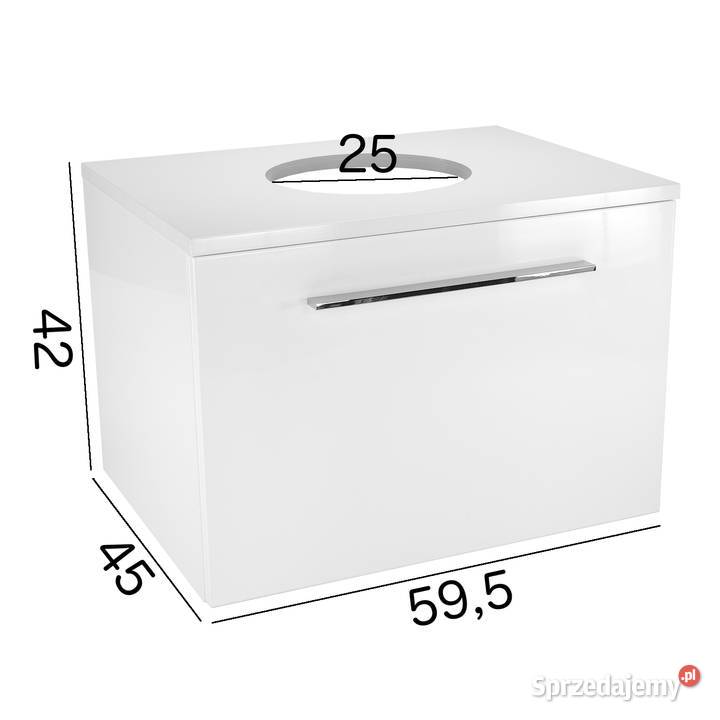 Szafka z szufladą wisząca do łazienki pod dolnośląskie