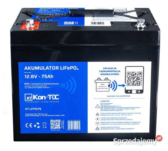 Akumulator LiFePO4 12V 128V 75Ah KONTEC Pisz