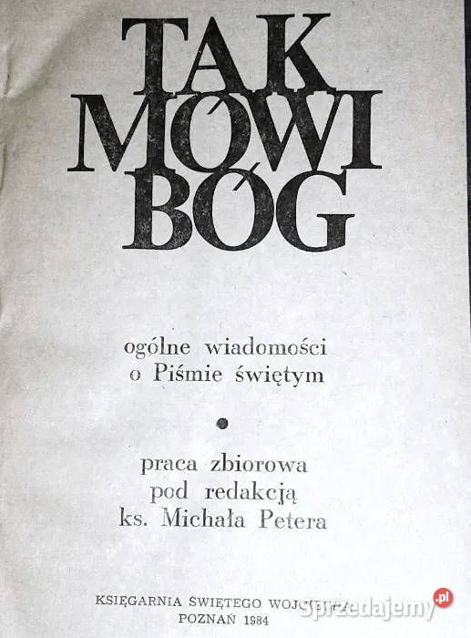 Tak mówi Bóg Ogólne wiadomości o Piśmie Świętym Pozostałe lubelskie Chełm