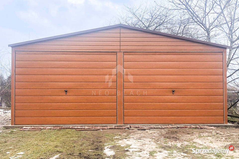 Garaż Blaszany 6x6m 2x Brama Uchylna Drzwi Wieliczka