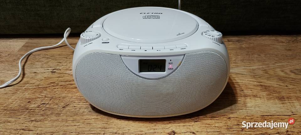 Biały Boombox Eletra Stylowe RadioCD do Twojego Wąbrzeźno