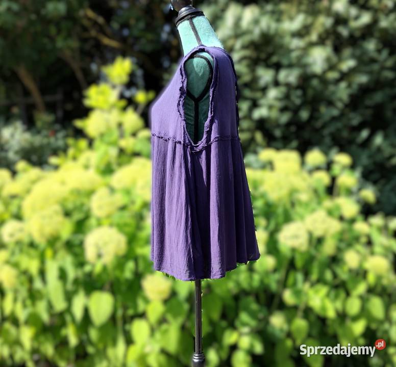 Bluzka Reserved 44 babydoll granatowa strzępiona zachodniopomorskie Szczecin