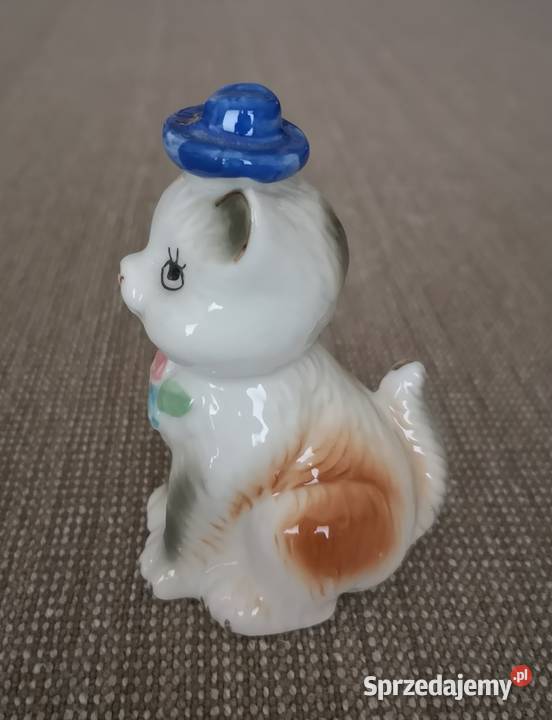 Porcelanowy kotek w kapeluszu Katowice