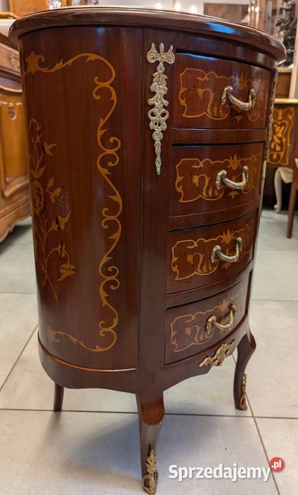 ładna komoda intarsjowana z marmuremsklep Dąbrowa Górnicza sprzedam