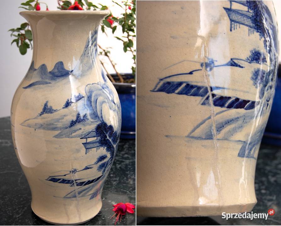 Dona Vietnam unikat waza kamionkowa wazon wielokolorowy Lublin