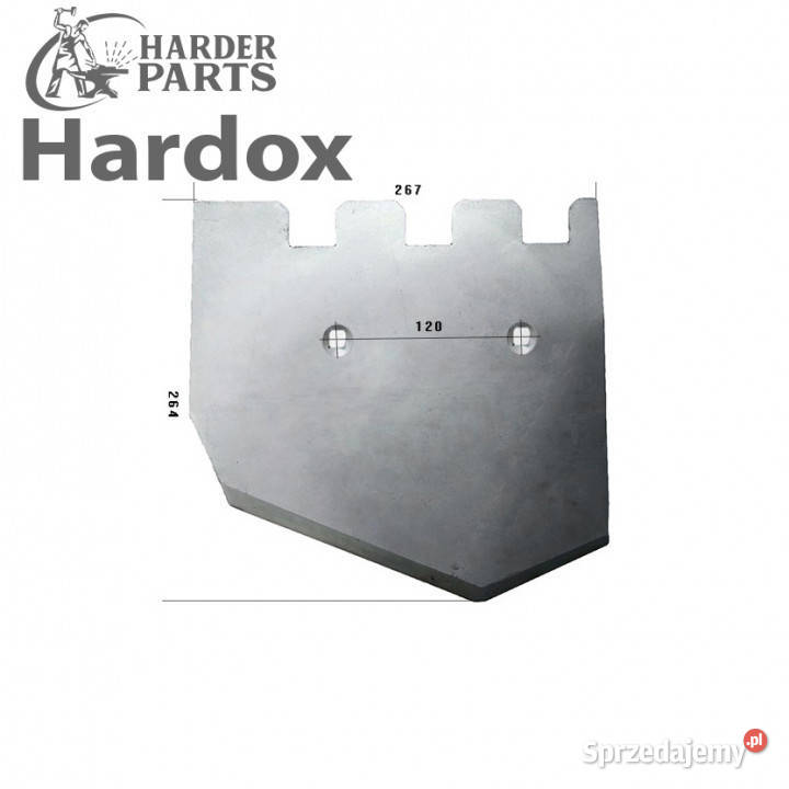 Lemiesz HARDOX 08900456P do kombajnu podlaskie