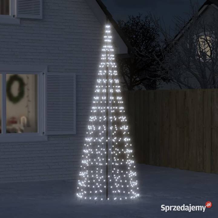 vidaXL Choinka LED na maszcie 550 LED Zimna biel Warszawa