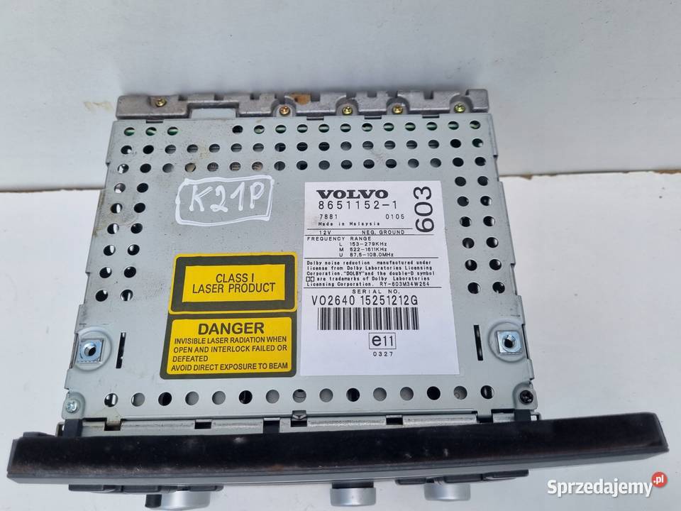 Volvo S60 I XC70 I V70 II RADIOODTWARZACZ CD Części samochodowe Janów