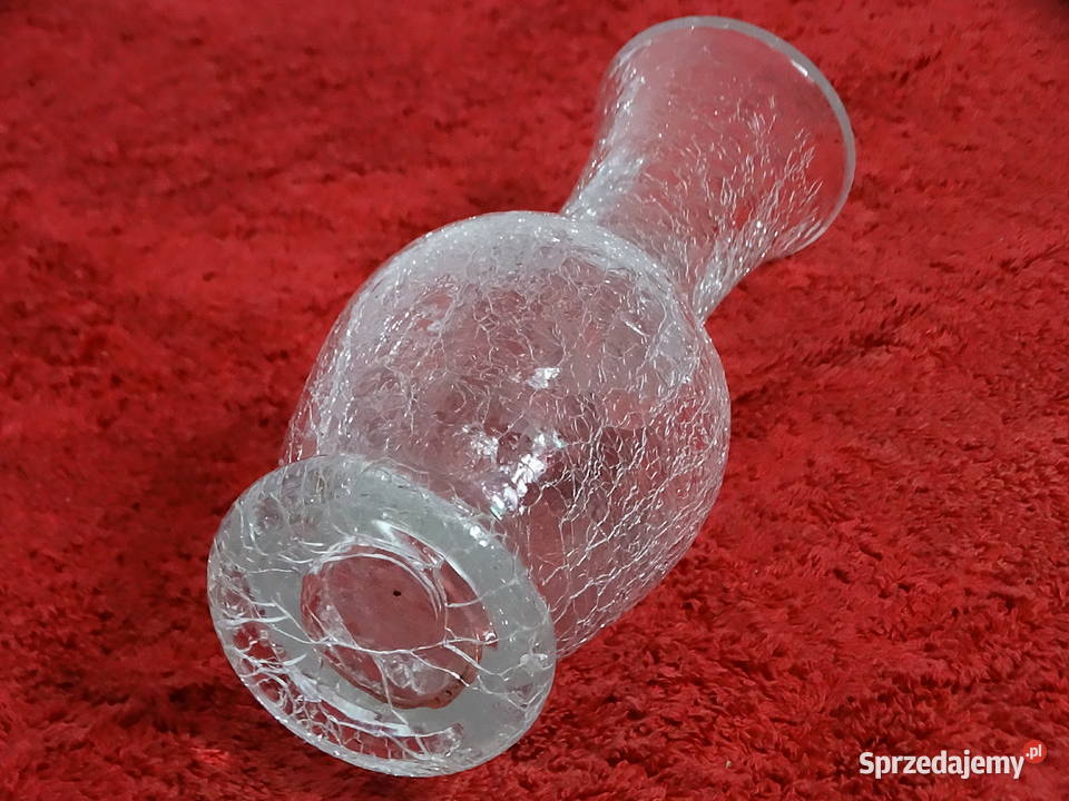 Stylowy Wazon z Efektem Mrożonego Szkła Crackle lubelskie Biłgoraj