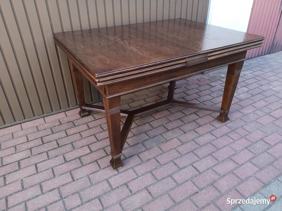 Stół Duży Dębowy Zgrabny 370 Antyk Stary