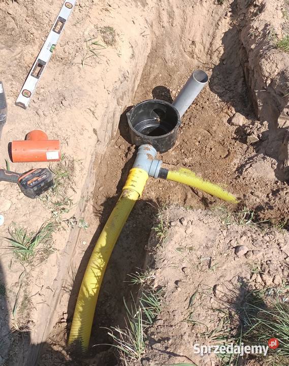 Montaż odwodnienia domu drenażu Wąsosze