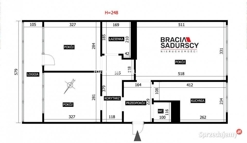 Mieszkanie 5822m2 3 pokoje Kraków Spółdzielców