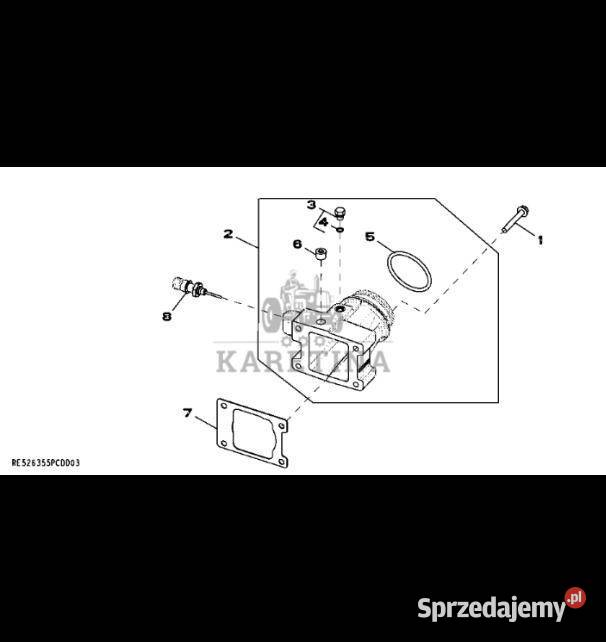 RE529511 John Deere 8345R Wlot powietrza wielkopolskie Jastrzębniki sprzedam