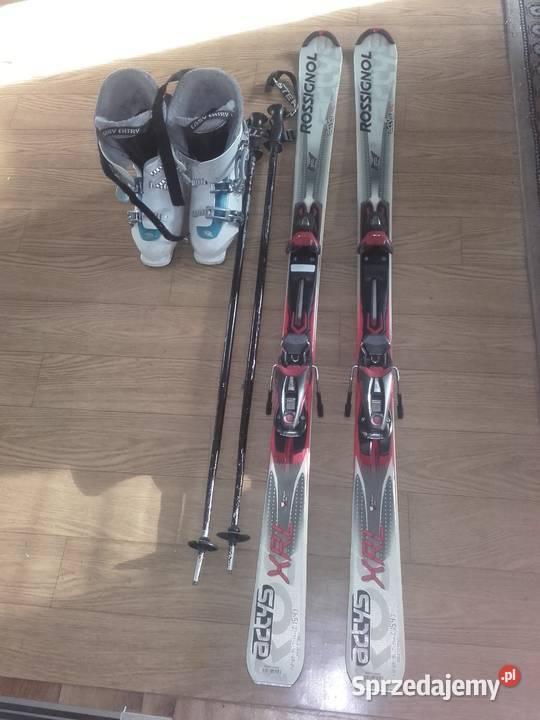 Komplet narty kijki i buty Będzin
