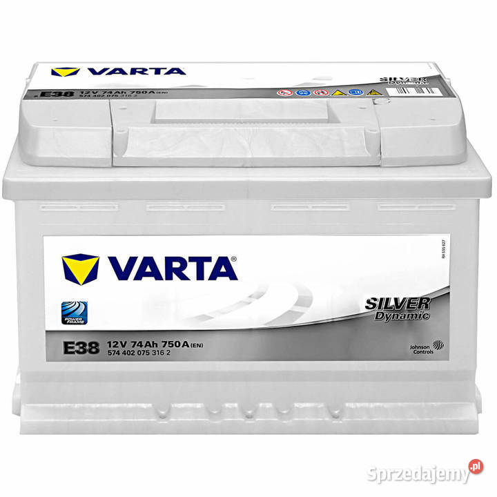 Akumulator VARTA E38 74AH 750A EN PRAWY Lubin