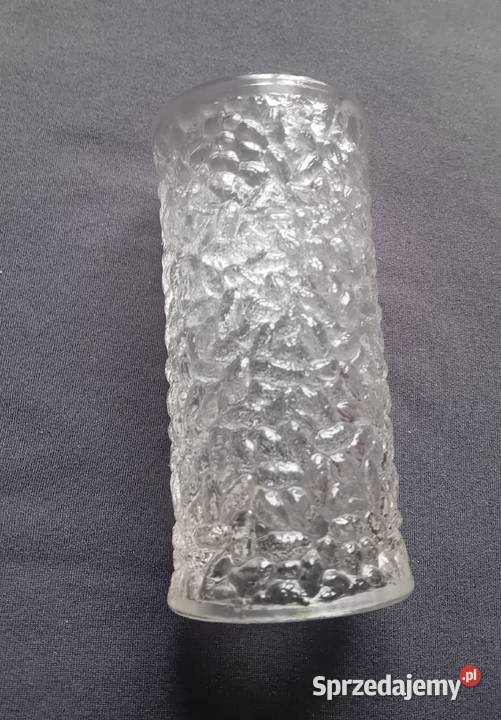 Wazonik szklanka barmańska szkło mrożone Bohemia Koźminek