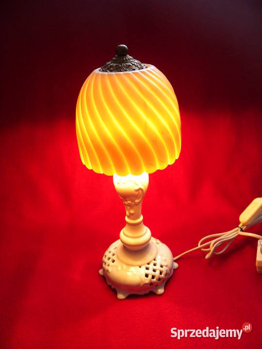 Lampa stołowa porcelanowa biała Katowice