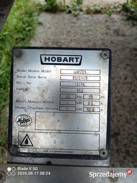 Zmywarka Hobart przemysłowa duża Orońsko