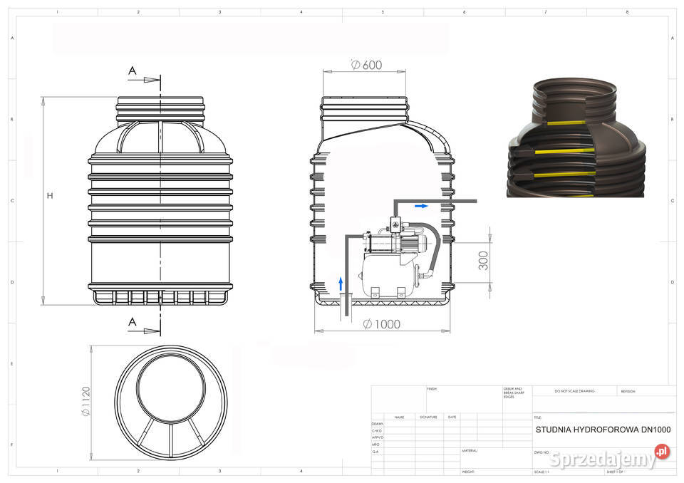 Obudowa Studni DN 1000 Hydrofor