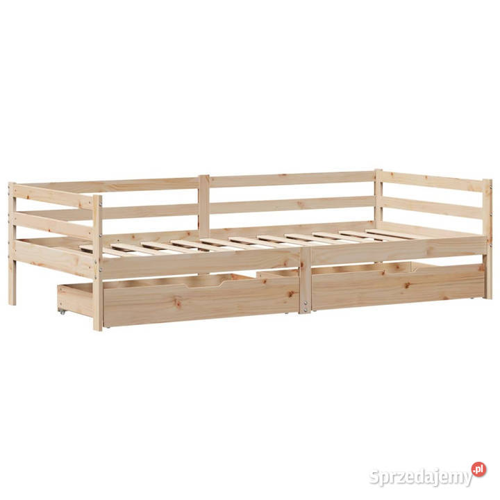Łóżko dzienne z szufladami sosnowe 90x200 Warszawa