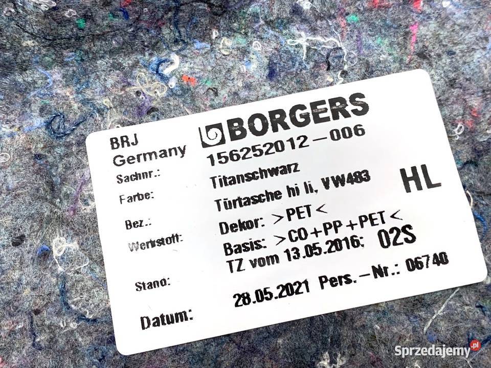 BOCZEK DRZWI LEWY TYŁ VW ARTEON Hatchback osobowe