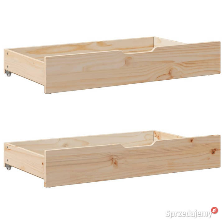 Łóżko dzienne z szufladami lite drewno sosnowe