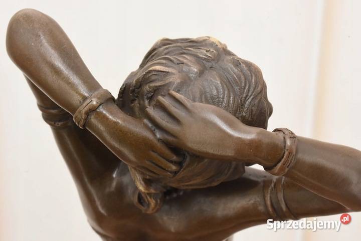 Tancerka Egipska w Sukni Figura Rzeźba z Brązu w