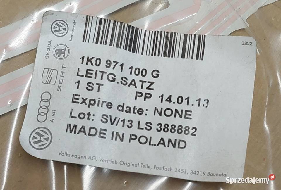 WIĄZKA ADAPTER DACHOWY VW GOLF 1K0971100G dolnośląskie