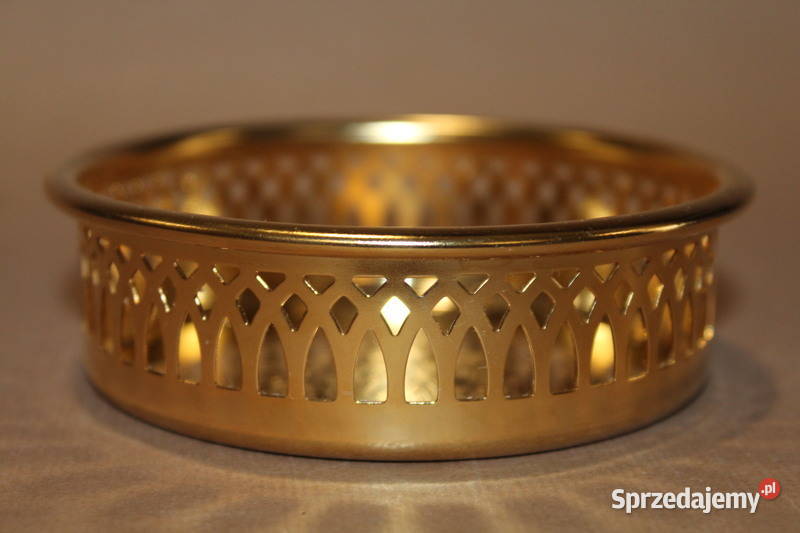 Okrągła tacka Scandia Gold 24 k śr 10 647 647