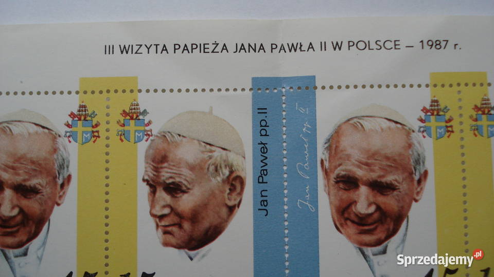 Znaczki pocztowe arkusz 9 kart III wizyta Filatelistyka Łódź