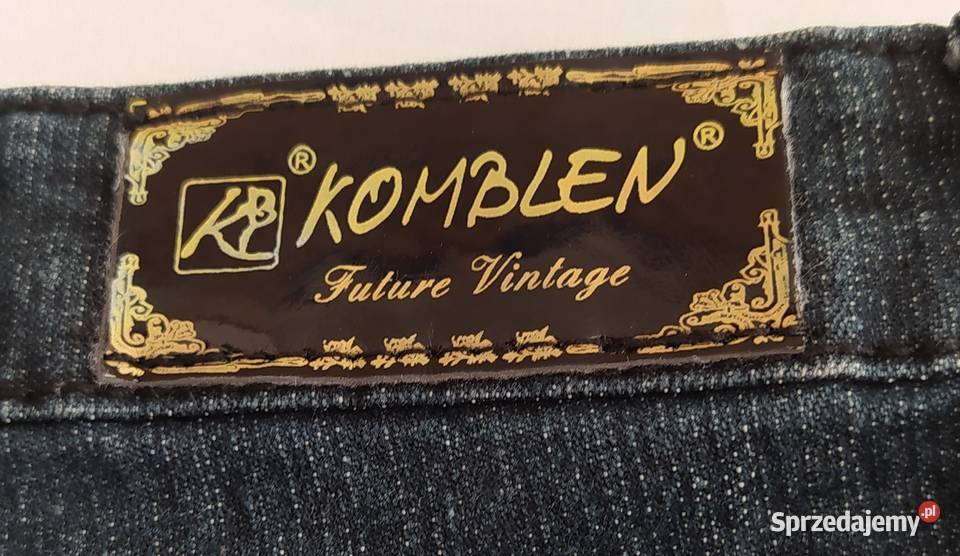 Spodnie damskie KOMBLEN granatowe Dżins  podlaskie Hajnówka