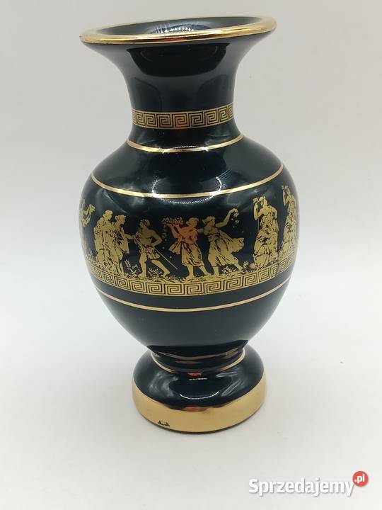 Wazon Grecja czarna ceramika 24 K lubelskie