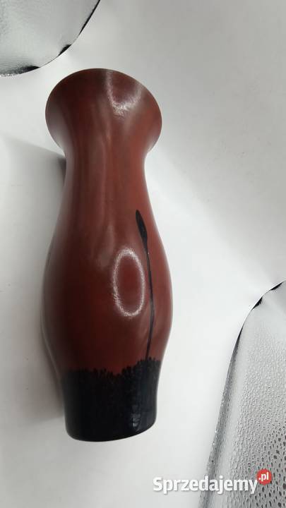 Wazon duży czarne szkło Ebony lubelskie Zamość