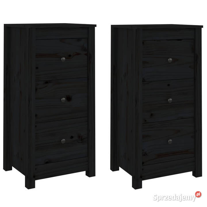 Szafki 2 czarne 40x35x80 lite drewno sosnowe Warszawa