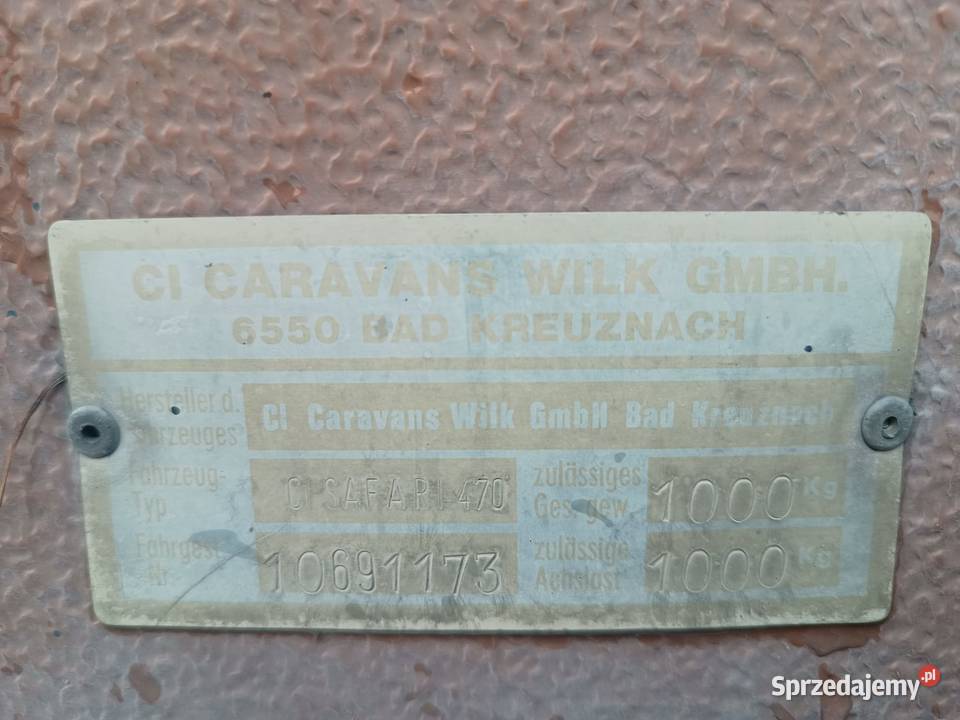 Przyczepa kempingowa WILK SAFARI 470 do Lipnik