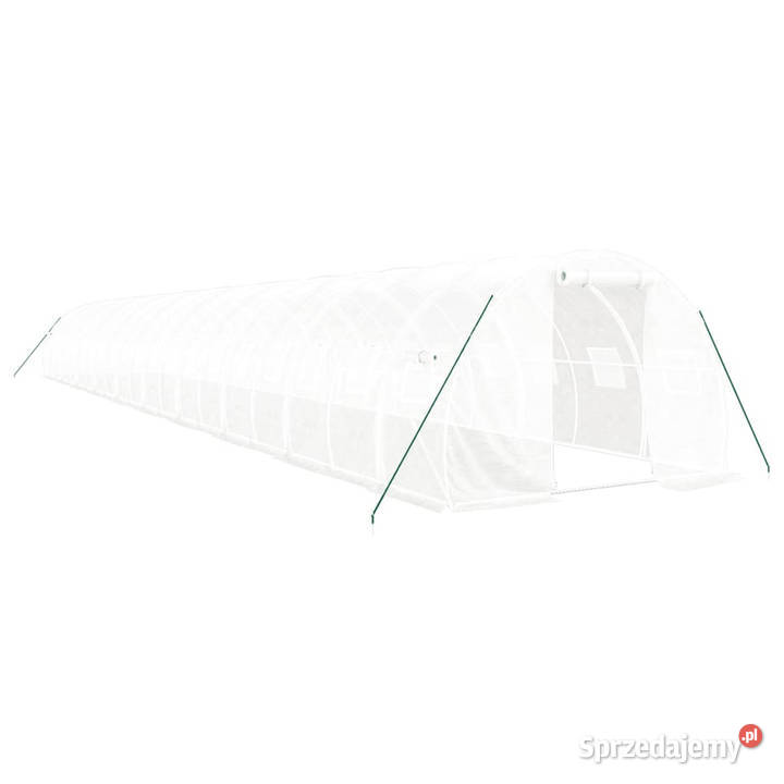 Szklarnia ze stalową ramą biała 60 m 20x3x2 m Warszawa