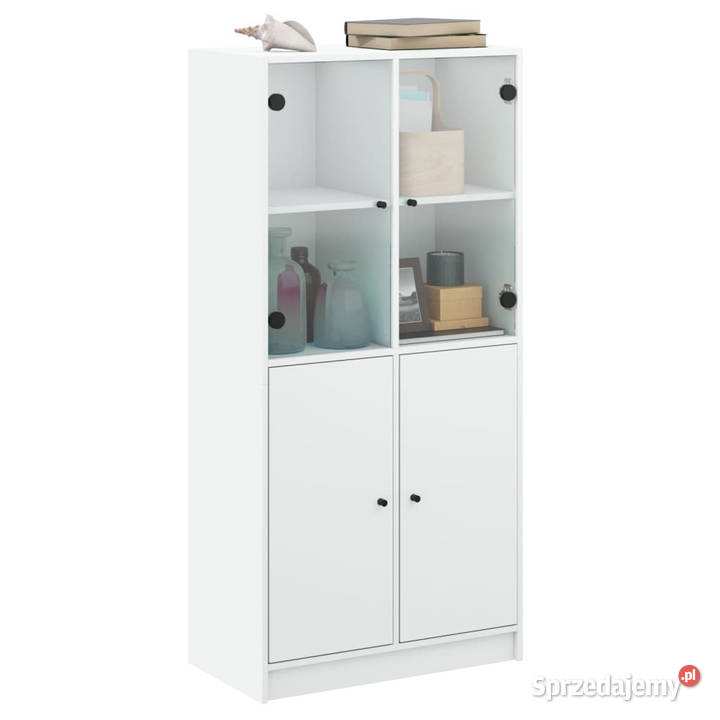 Szafka z drzwiczkami biała 68x37x142 WM3295864 Warszawa