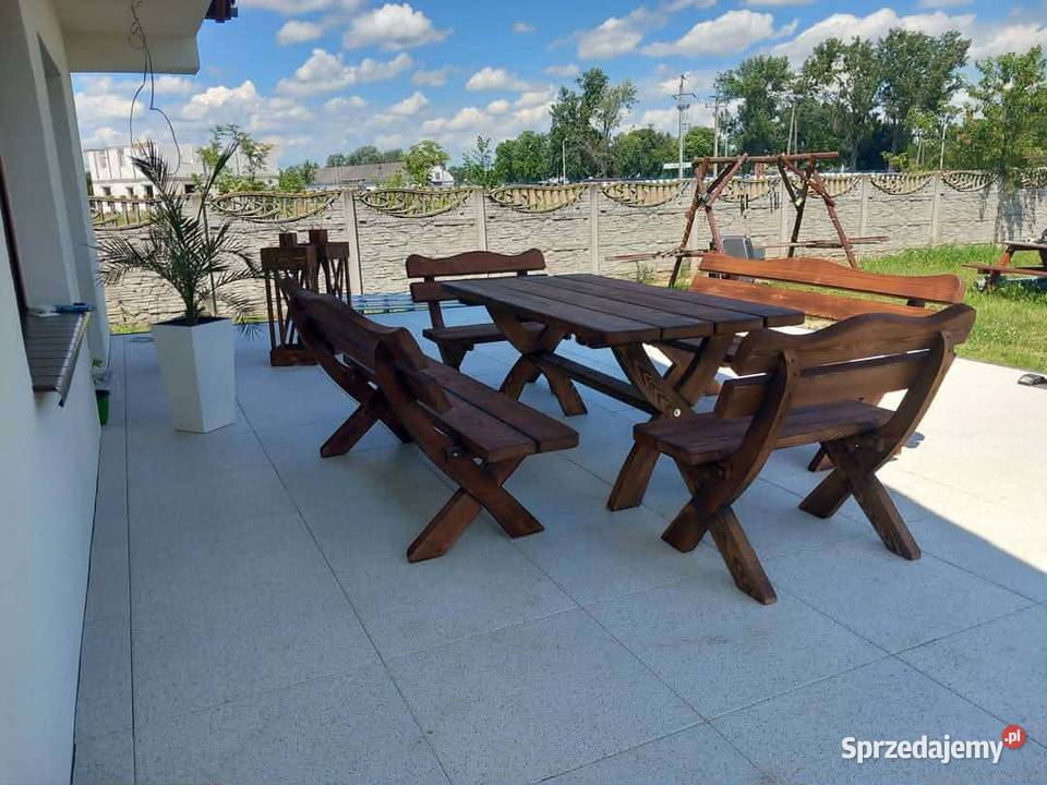 Meble ogrodowe z litego drewna Gdańsk