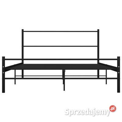 vidaXL Rama łóżka czarna metalowa 120 x 200