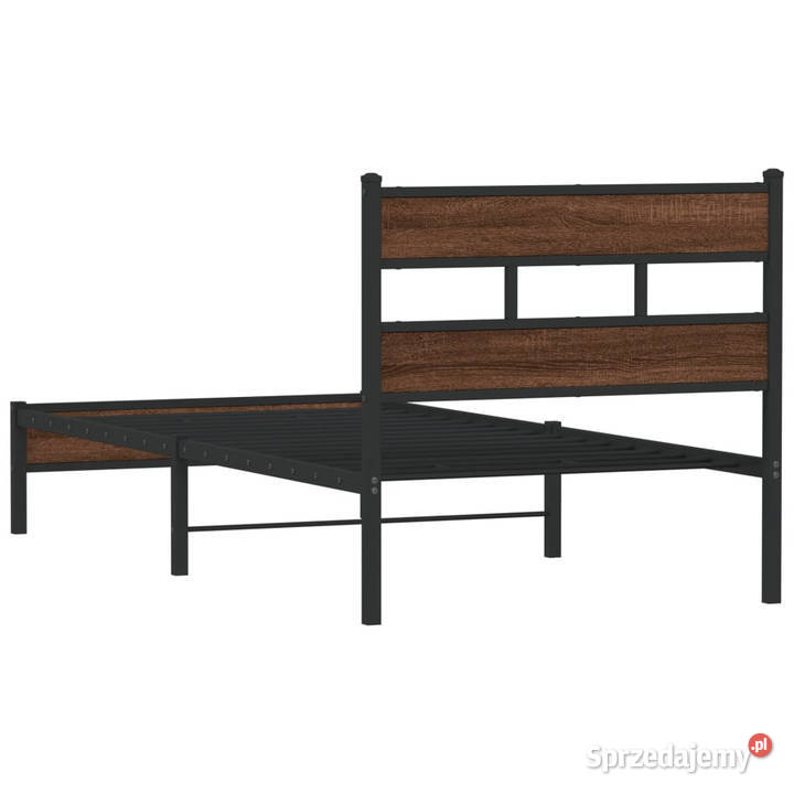 Łóżko bez materaca brązowy dąb 100x200 WM4017303 91cm Warszawa sprzedam