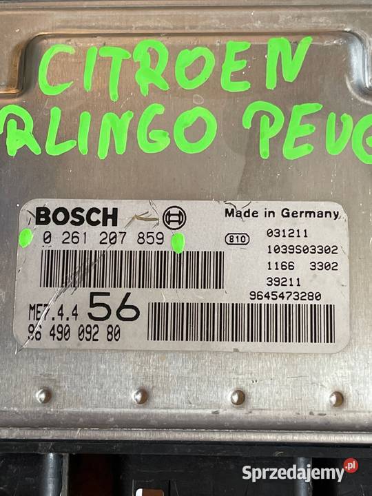Komputer Citroen Berlingo Peugeot 0261207859 osobowe Układ elektryczny Margonin