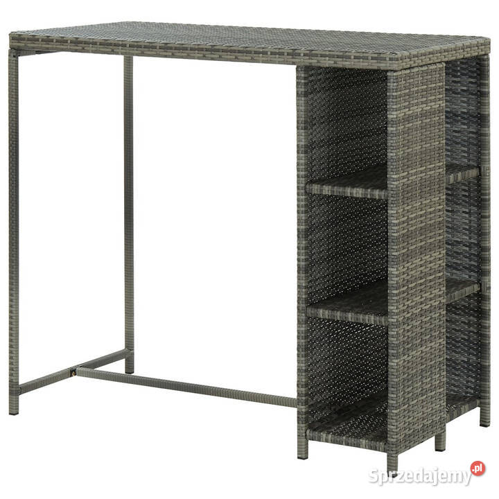 Stolik barowy z półką szary 120x60x110 mazowieckie Warszawa