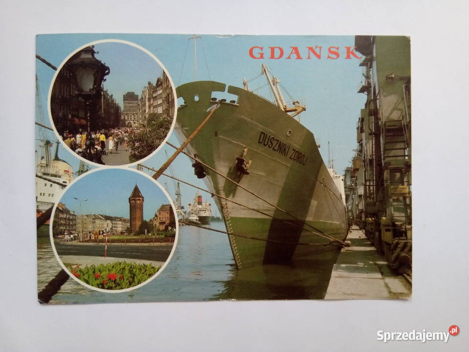 Pocztówka Gdańsk z 1992r Znaczek Dąbrowa Górnicza sprzedam