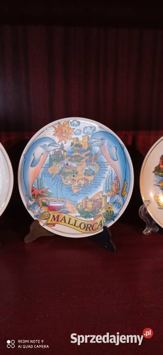 Komplet ozdobnych talerzyków z Hiszpanii mazowieckie