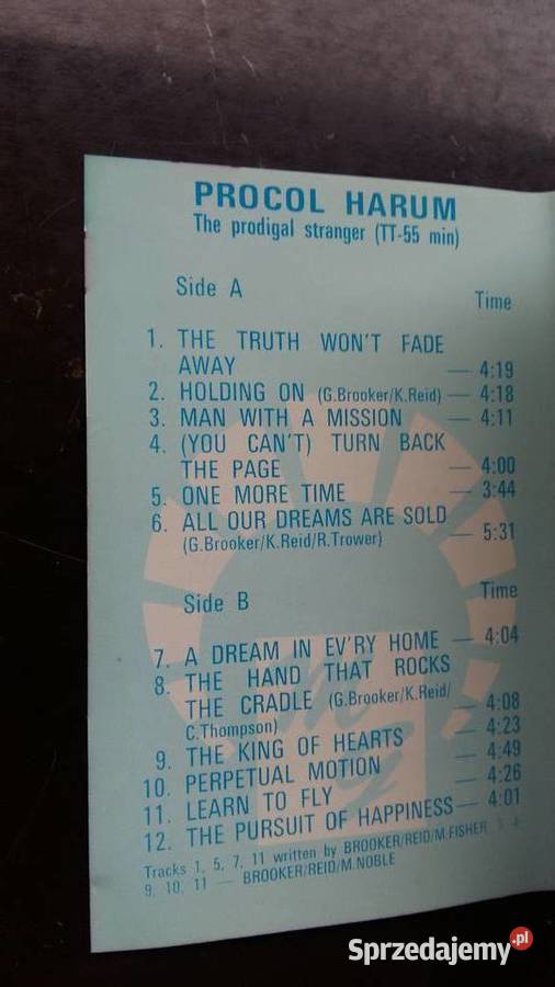 Kaseta magnetofonowa Procol Harum The prodigal Siemiatycze
