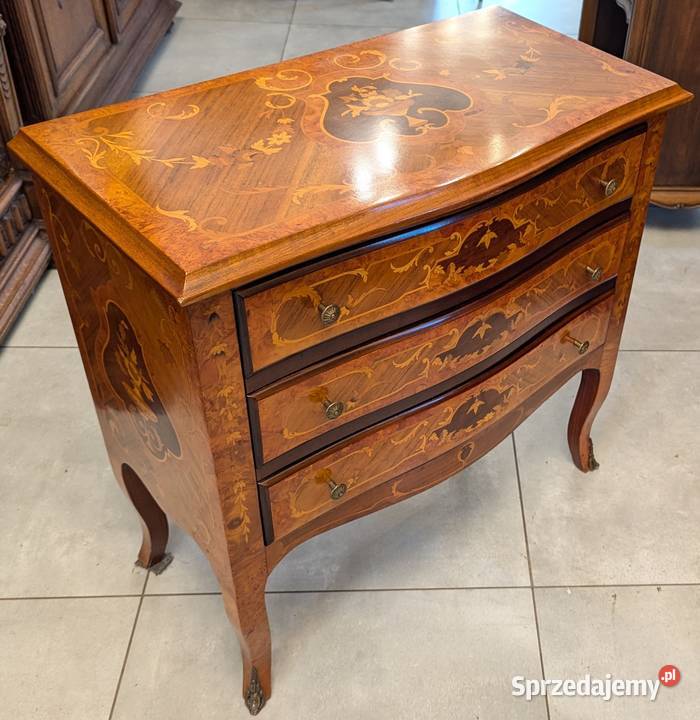 Komoda ludwikowska intarsje Włochysklep Dąbrowa Dąbrowa Górnicza